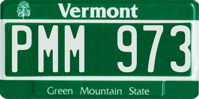 VT license plate PMM973