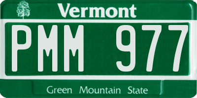 VT license plate PMM977