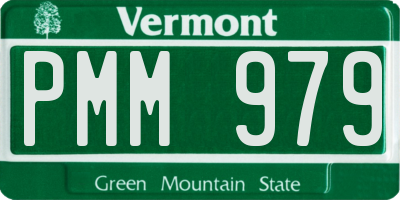 VT license plate PMM979