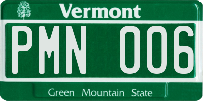 VT license plate PMN006