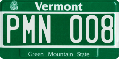 VT license plate PMN008