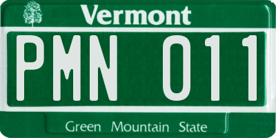 VT license plate PMN011