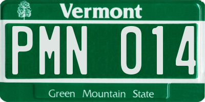 VT license plate PMN014
