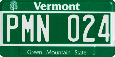 VT license plate PMN024