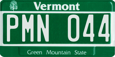 VT license plate PMN044