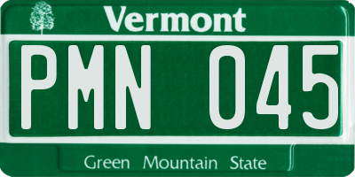 VT license plate PMN045