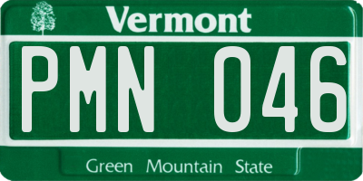 VT license plate PMN046