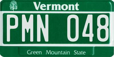 VT license plate PMN048