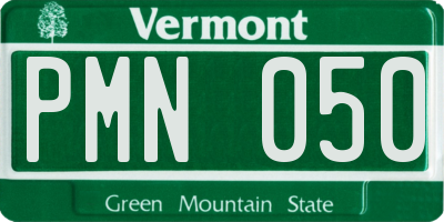 VT license plate PMN050
