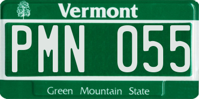 VT license plate PMN055