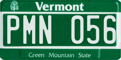 VT license plate PMN056