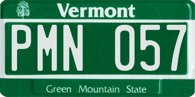 VT license plate PMN057
