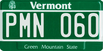 VT license plate PMN060