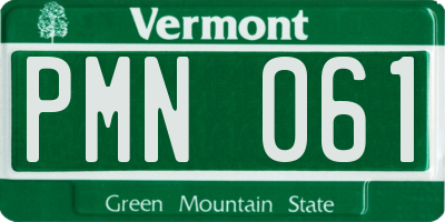 VT license plate PMN061