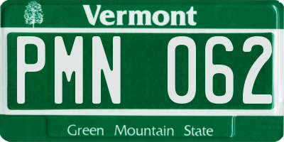 VT license plate PMN062
