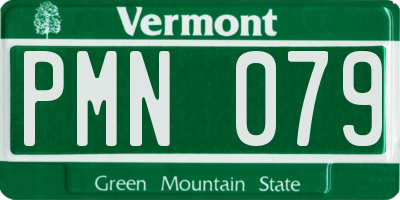 VT license plate PMN079