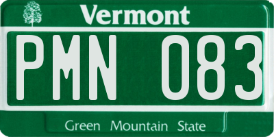 VT license plate PMN083