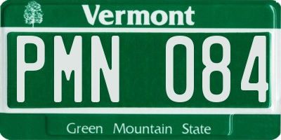 VT license plate PMN084