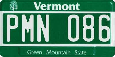 VT license plate PMN086