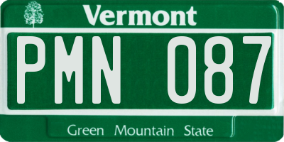 VT license plate PMN087