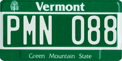 VT license plate PMN088