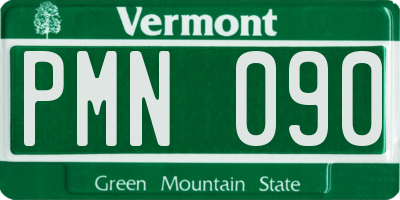 VT license plate PMN090
