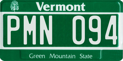 VT license plate PMN094