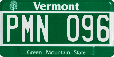 VT license plate PMN096