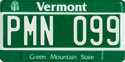 VT license plate PMN099