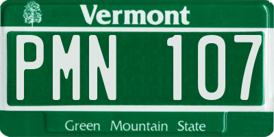 VT license plate PMN107