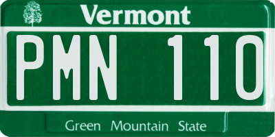 VT license plate PMN110