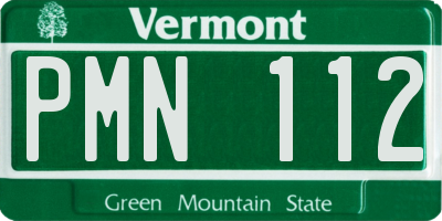 VT license plate PMN112