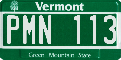 VT license plate PMN113