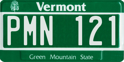 VT license plate PMN121