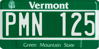 VT license plate PMN125