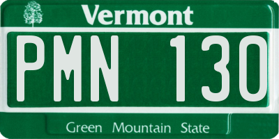 VT license plate PMN130