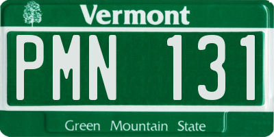 VT license plate PMN131