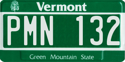 VT license plate PMN132