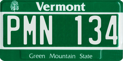 VT license plate PMN134