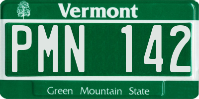 VT license plate PMN142
