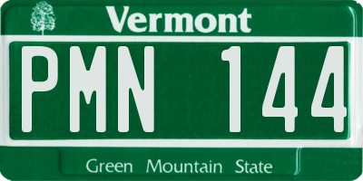 VT license plate PMN144