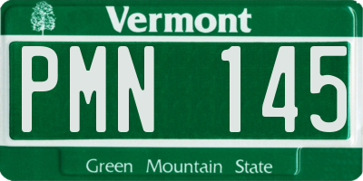 VT license plate PMN145