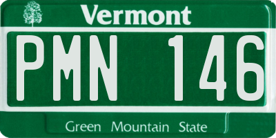 VT license plate PMN146