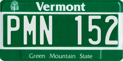 VT license plate PMN152