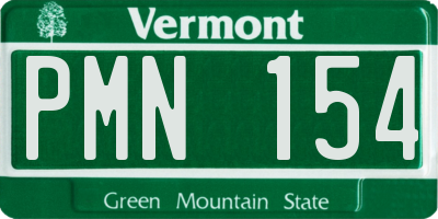 VT license plate PMN154
