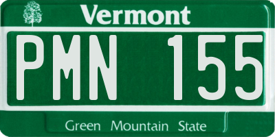 VT license plate PMN155