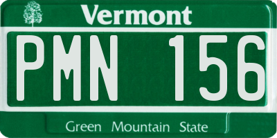 VT license plate PMN156
