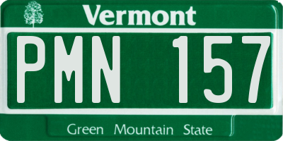VT license plate PMN157