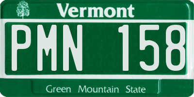 VT license plate PMN158