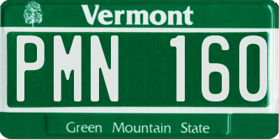 VT license plate PMN160
